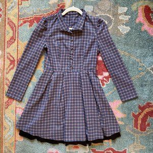 VINTAGE Plaid School Girl Costume Dress / Ladies size Small / School Uniform